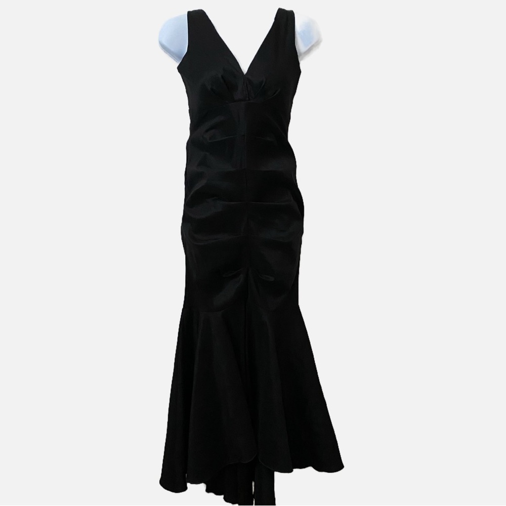 Nina piu, Fishtail Ruched Full Length Dress